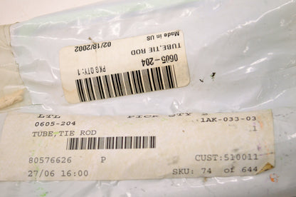 OEM Arctic Cat 0605-204 Tie Rod Tube .625 X 12.68" (3/8-24) NOS