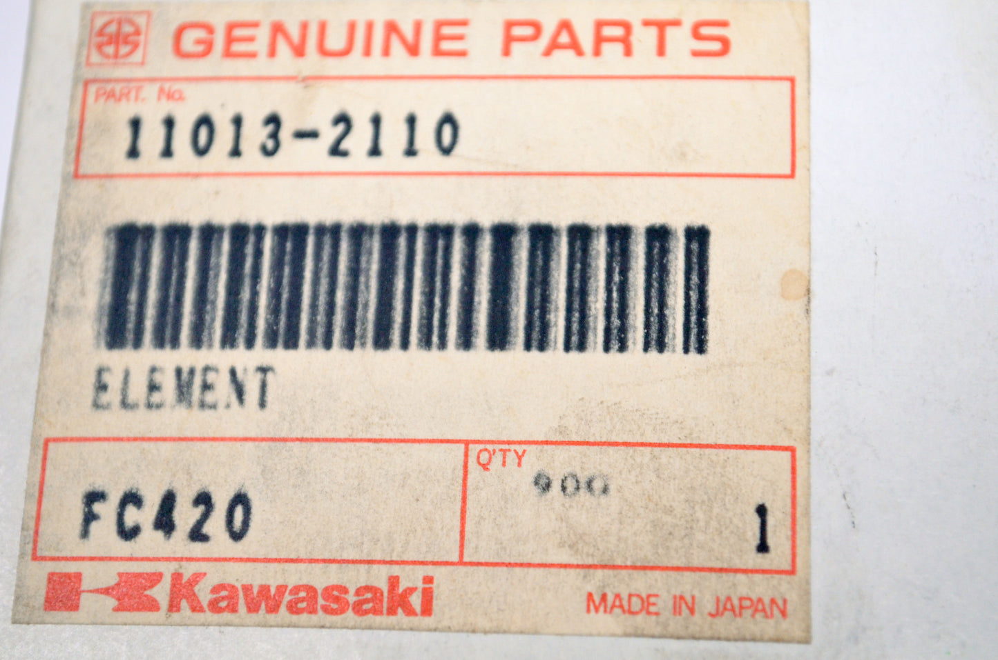 OEM Kawasaki 11013-2110 Air Filter NOS