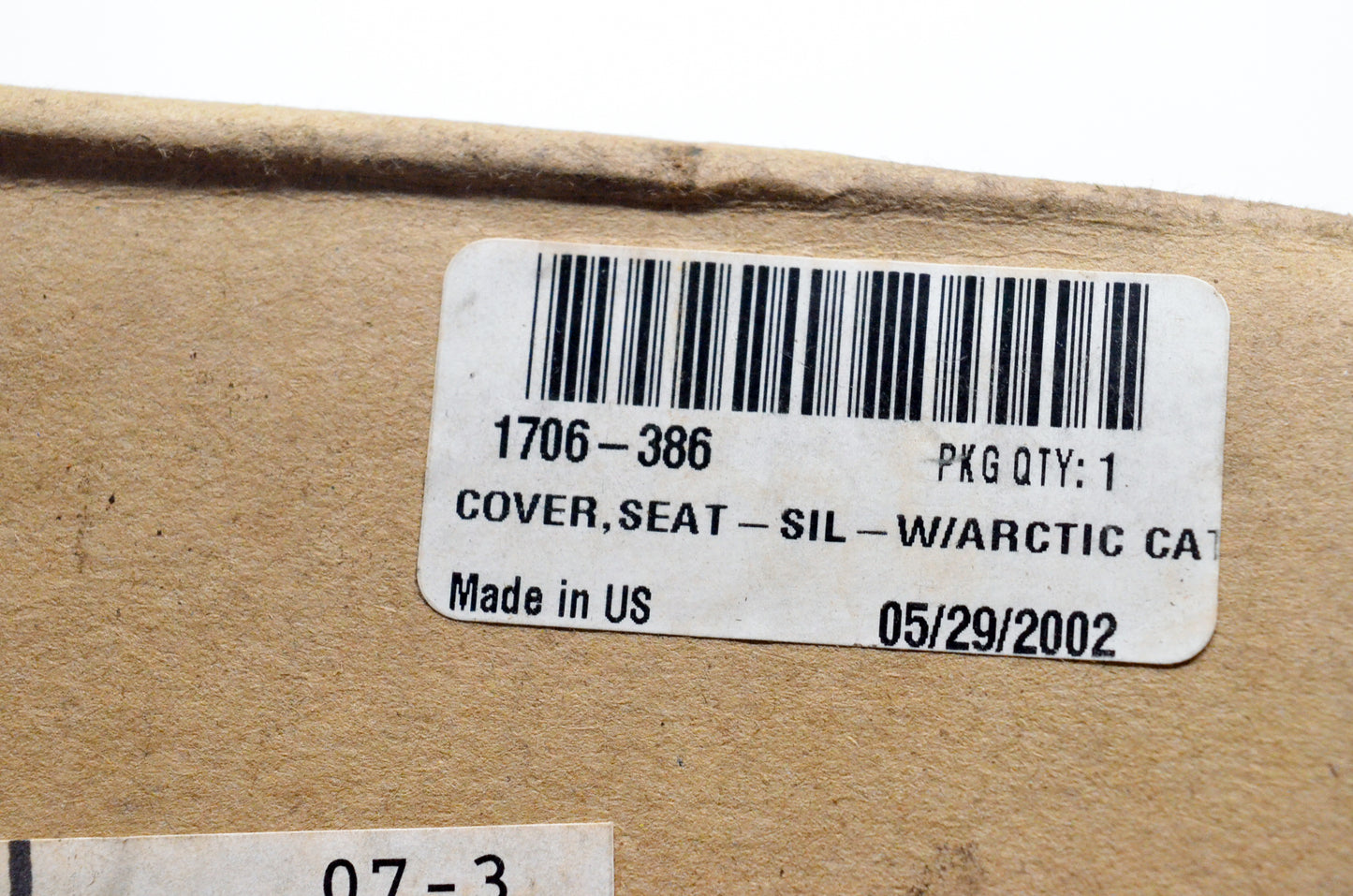 OEM Arctic Cat 1706-386 Silver Seat Cover NOS