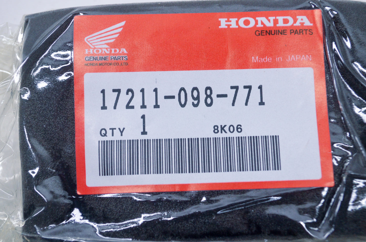OEM Honda 17211-098-771 Air Filter Element NOS