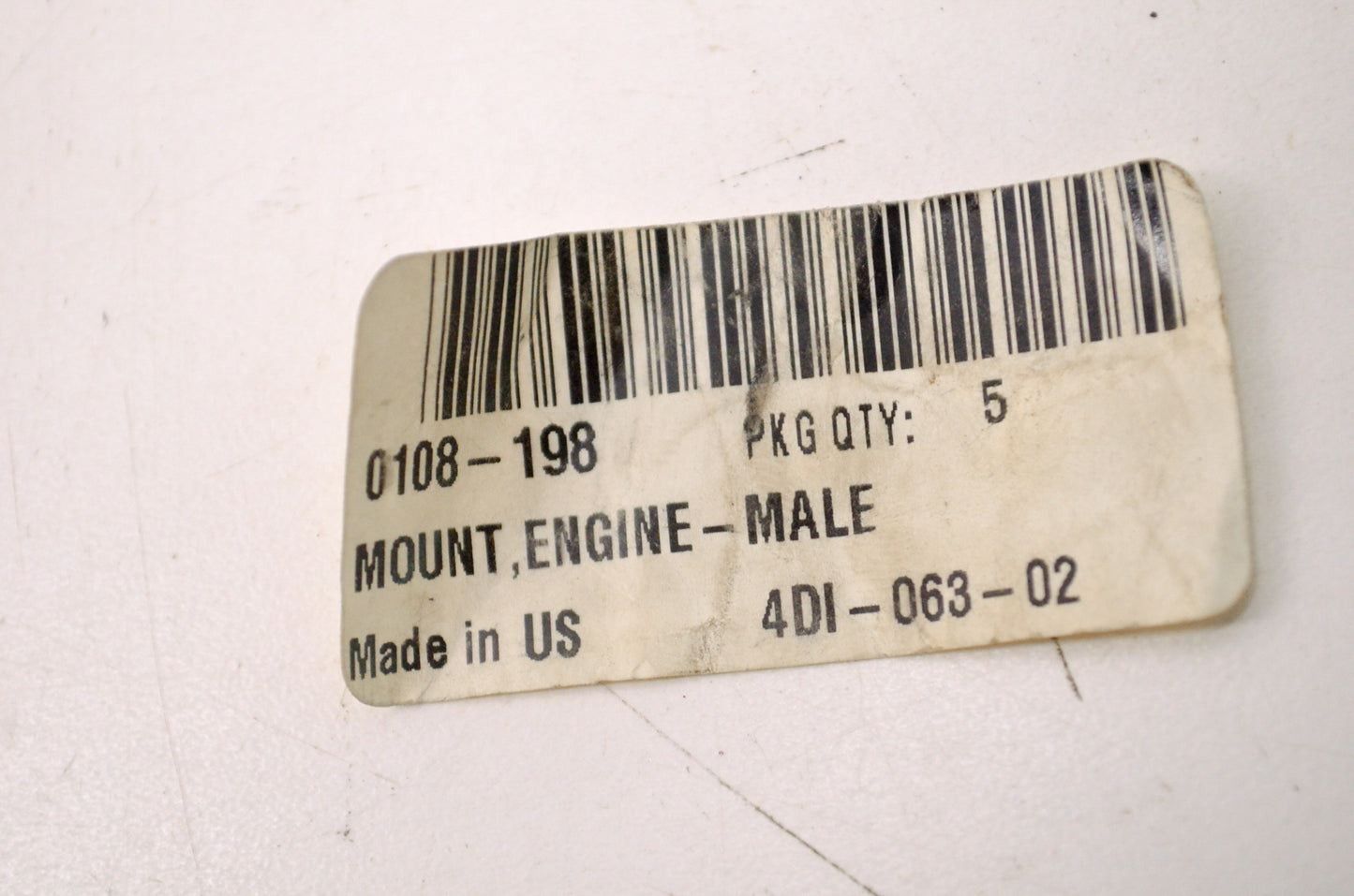OEM Arctic Cat 0108-198 Male Motor Mount NOS