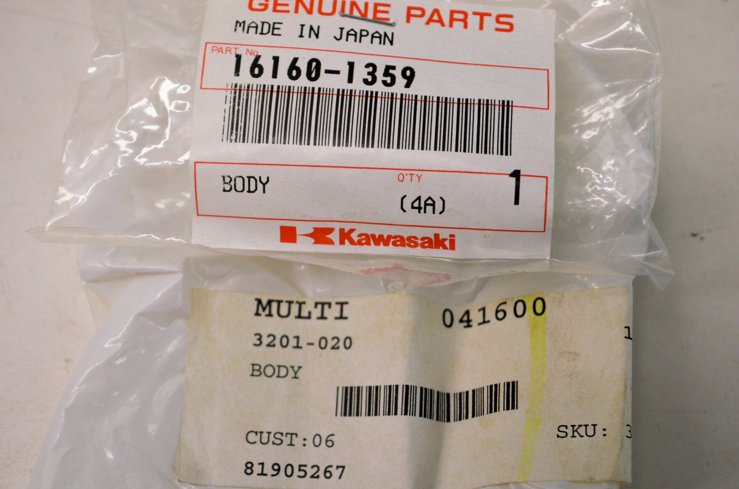 OEM Kawasaki 16160-1359 Body NOS