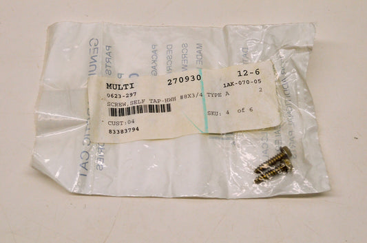 OEM Arctic Cat 0623-297 Self Tapping Screw QTY 2 NOS