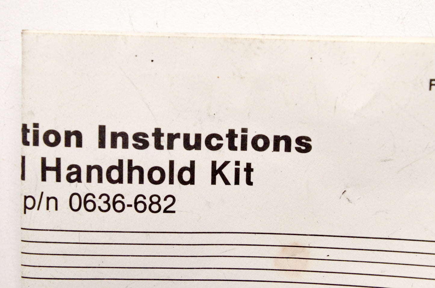 OEM Arctic Cat 0636-682 Hand Hold Kit NOS