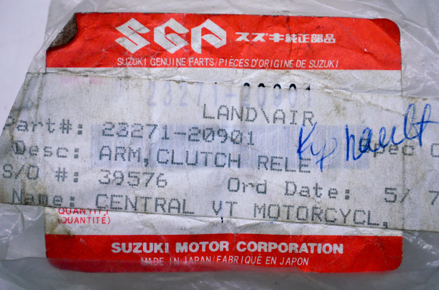 OEM Suzuki 23271-20901 Release Arm NOS
