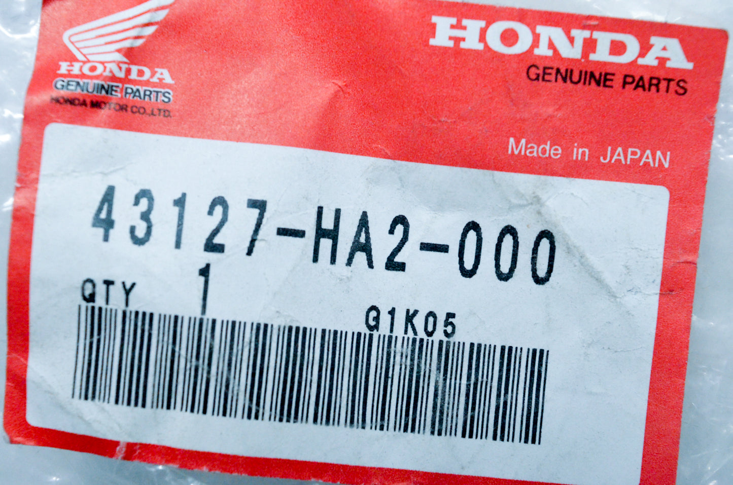 OEM Honda 43127-HA2-000 RR Bolt 'Axle Nut NOS