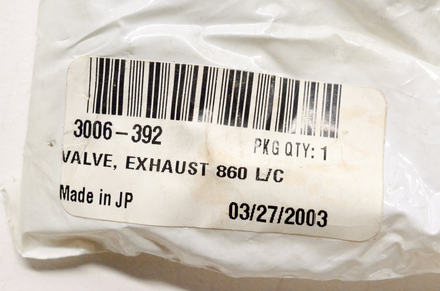 OEM Arctic Cat 3006-392 Exhaust Valve 860 L/C NOS