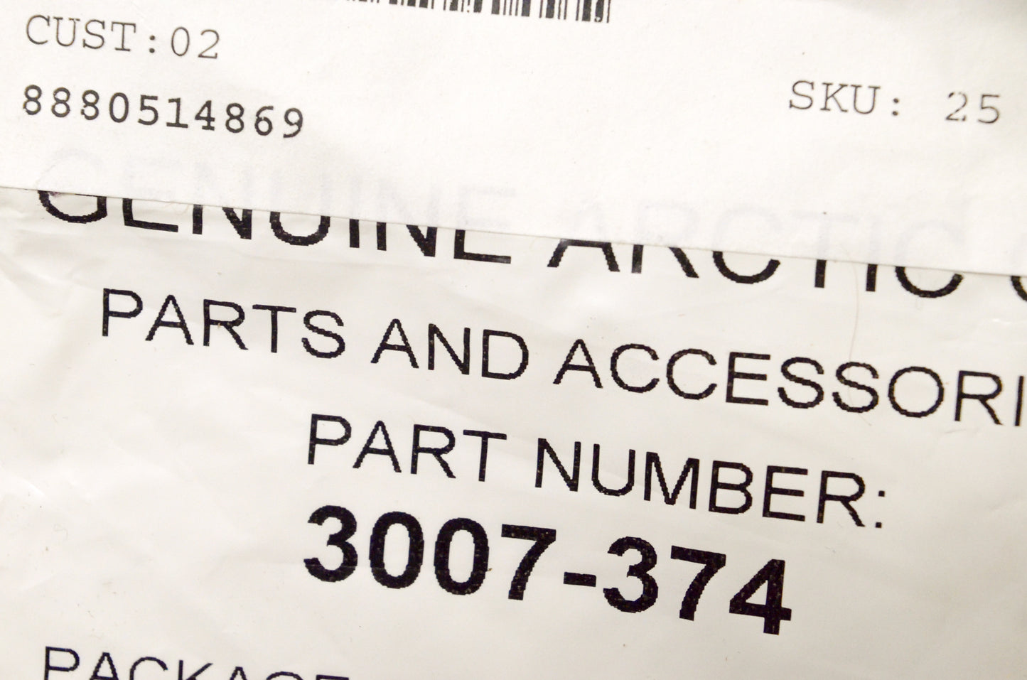 OEM Arctic Cat 3007-374 Bolt QTY 6 NOS