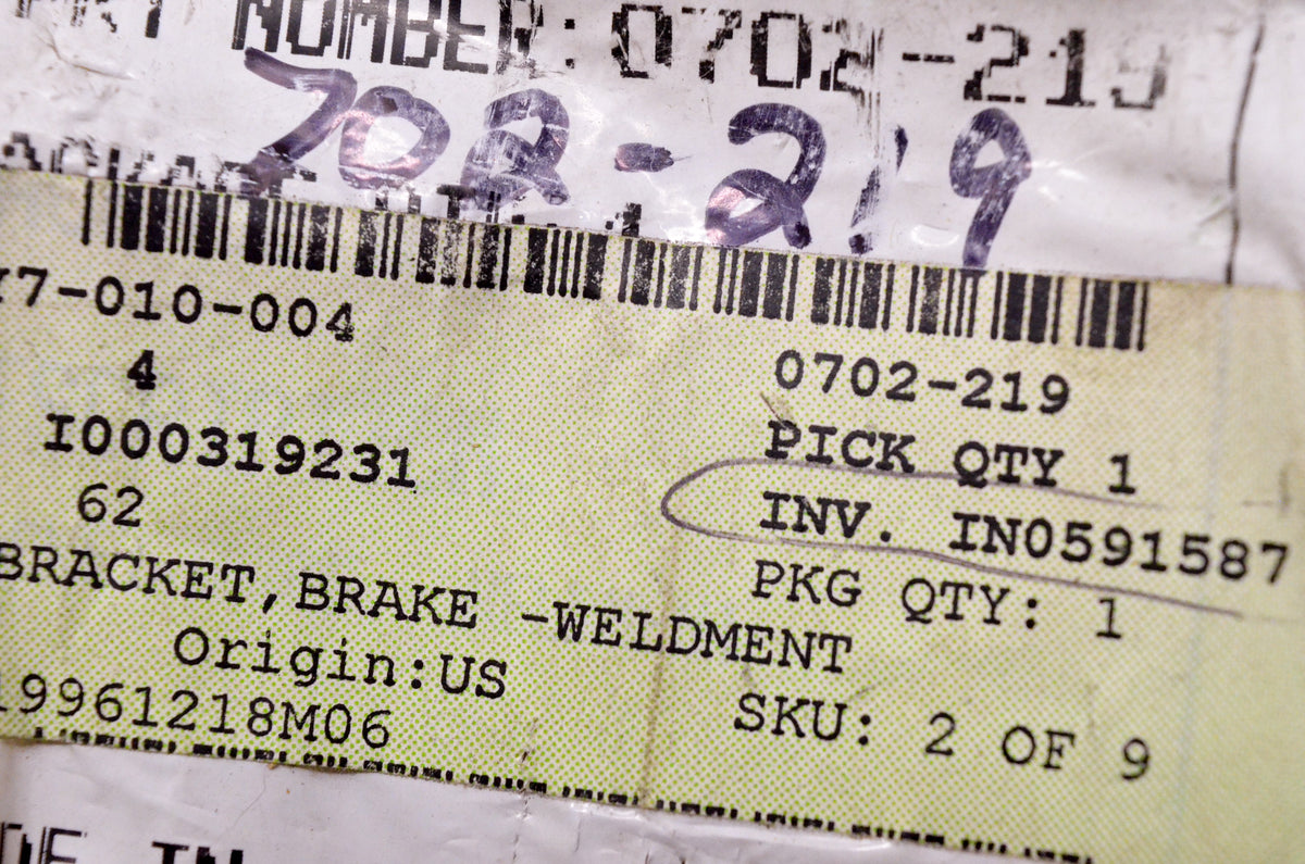 OEM Arctic Cat 0702-219 Black Brake Bracket NOS