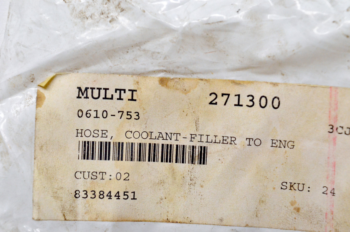 OEM Arctic Cat 0610-753 Coolant Hose NOS