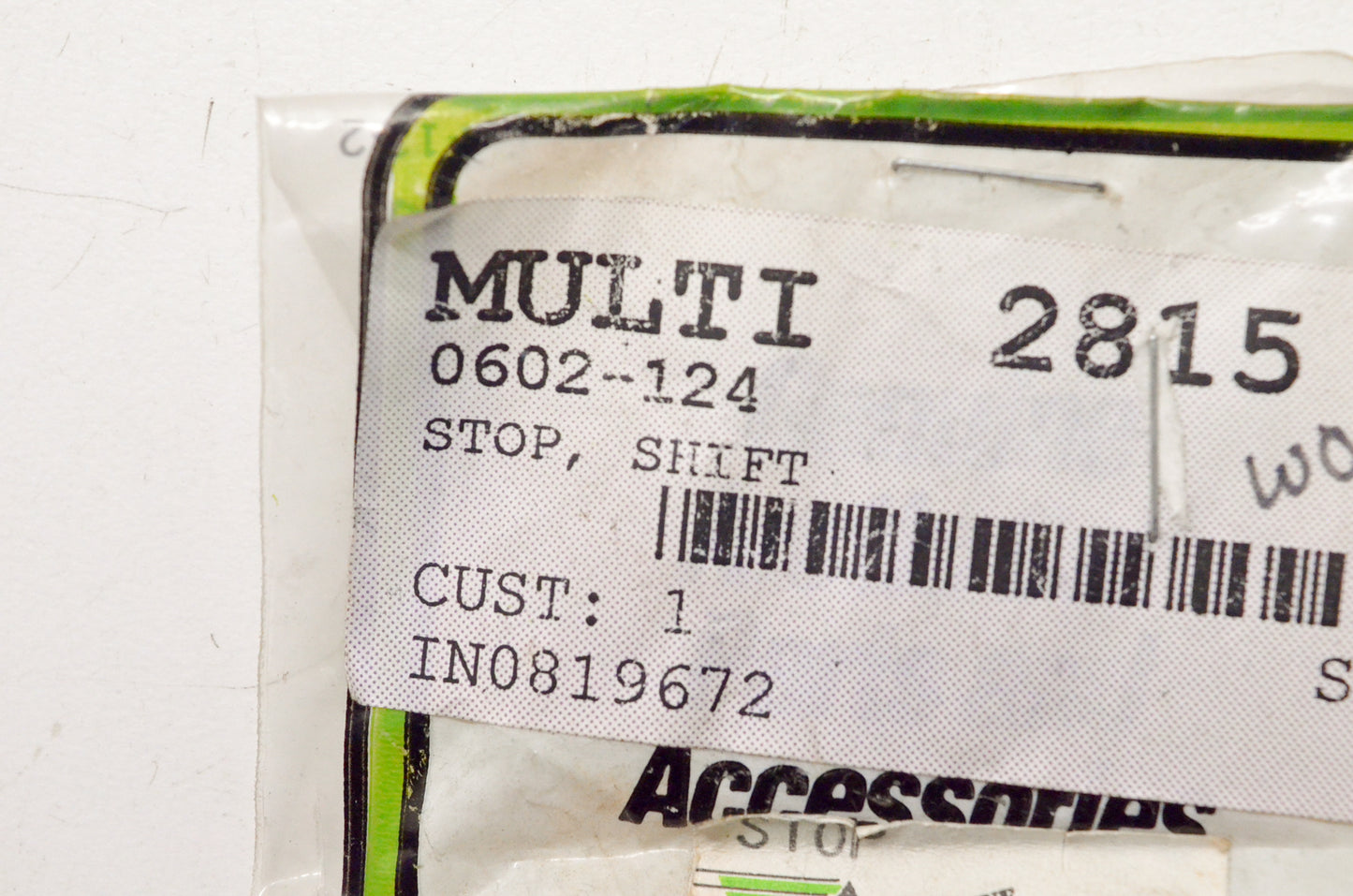 OEM Arctic Cat 0602-124 Shift Stop NOS
