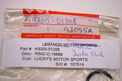 OEM Suzuki K9205-51308 19mm O-ring NOS