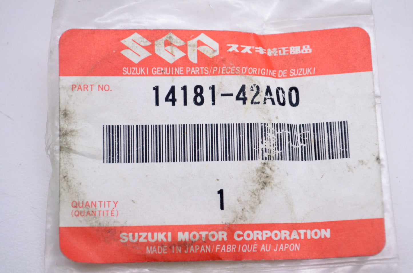 OEM Suzuki 14181-42A00 Exhaust Pipe Gasket NOS