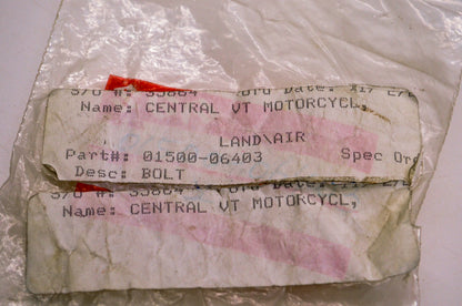 OEM Suzuki 01500-06403 Bolt NOS