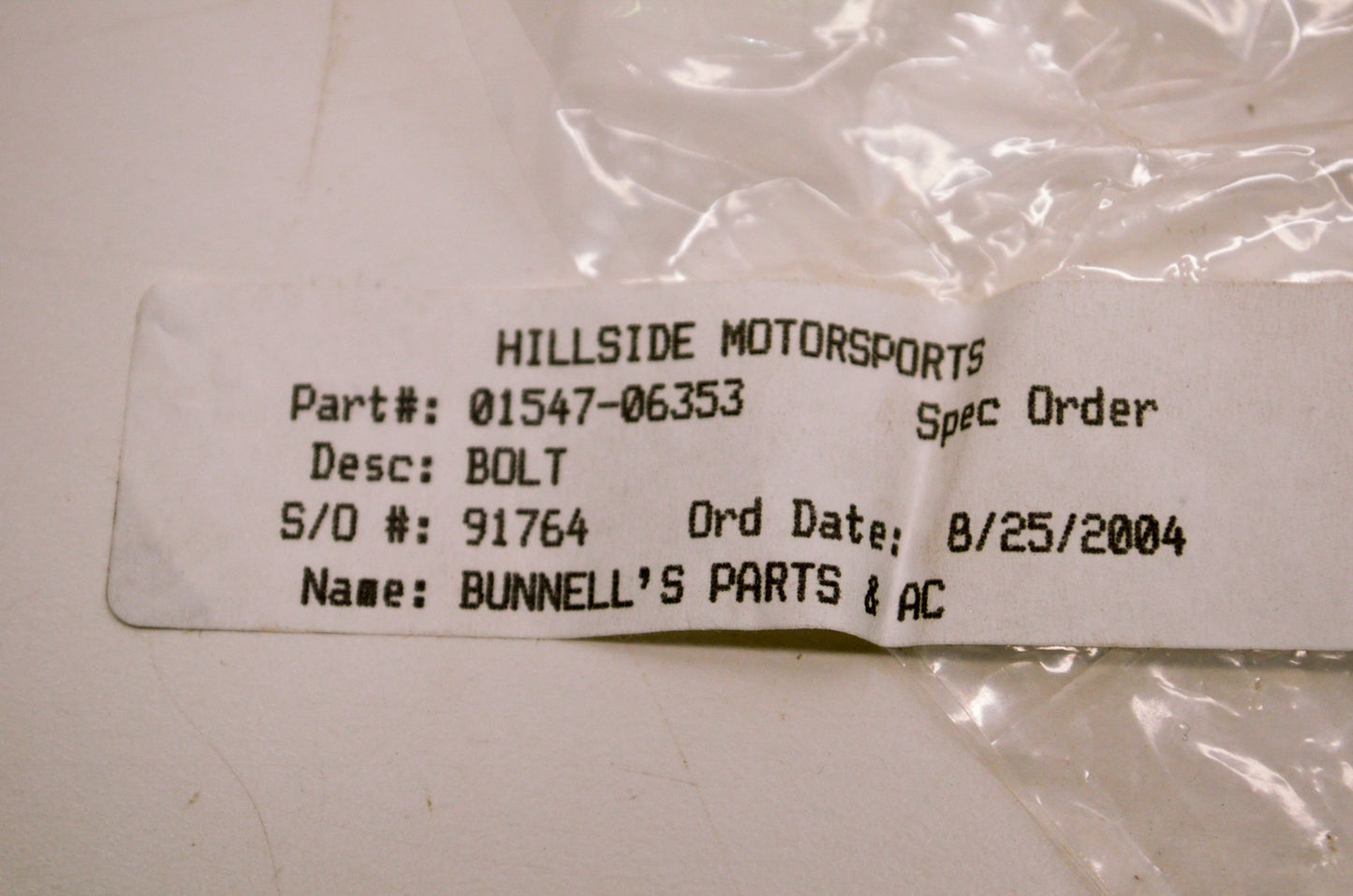 OEM Suzuki 01547-06353 Bolt NOS