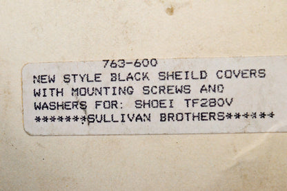 Sullivan Brothers 763-600 Black Shield Covers w/ Mount Screws NOS