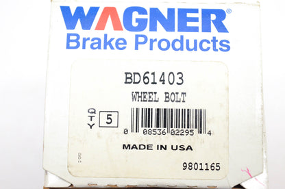 Wagner BD61403 Silver Wheel Lug Studs Qty 5 NOS