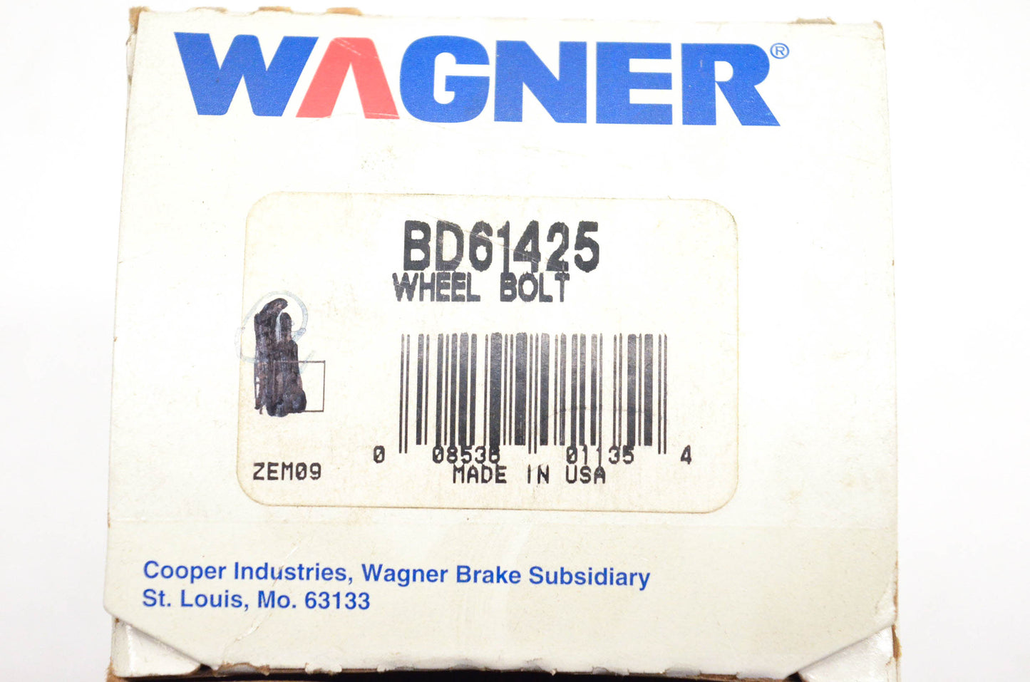 Wagner BD61425 Wheel Lug Studs Qty 2 NOS