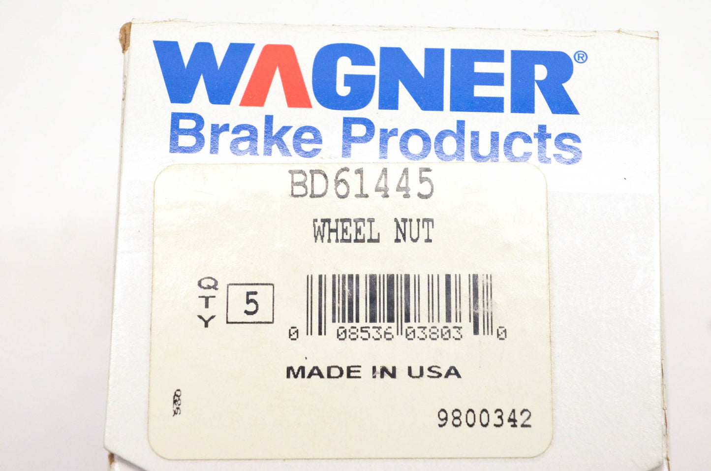 Wagner BD61445 Wheel Lug Nuts Qty 5 NOS