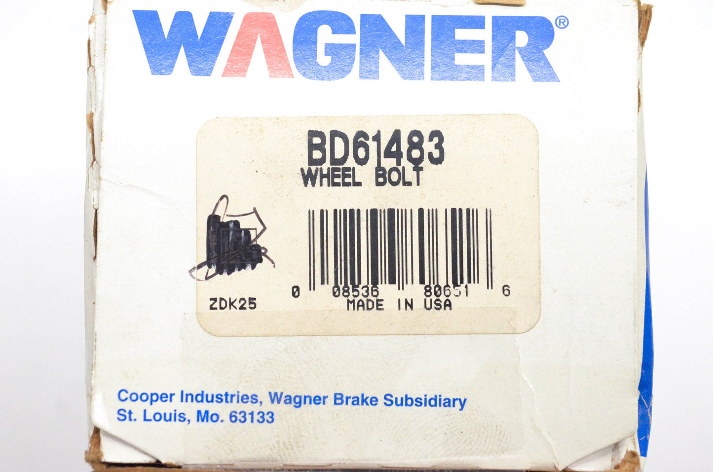 Wagner BD61483 Wheel Lug Studs Qty 9 NOS