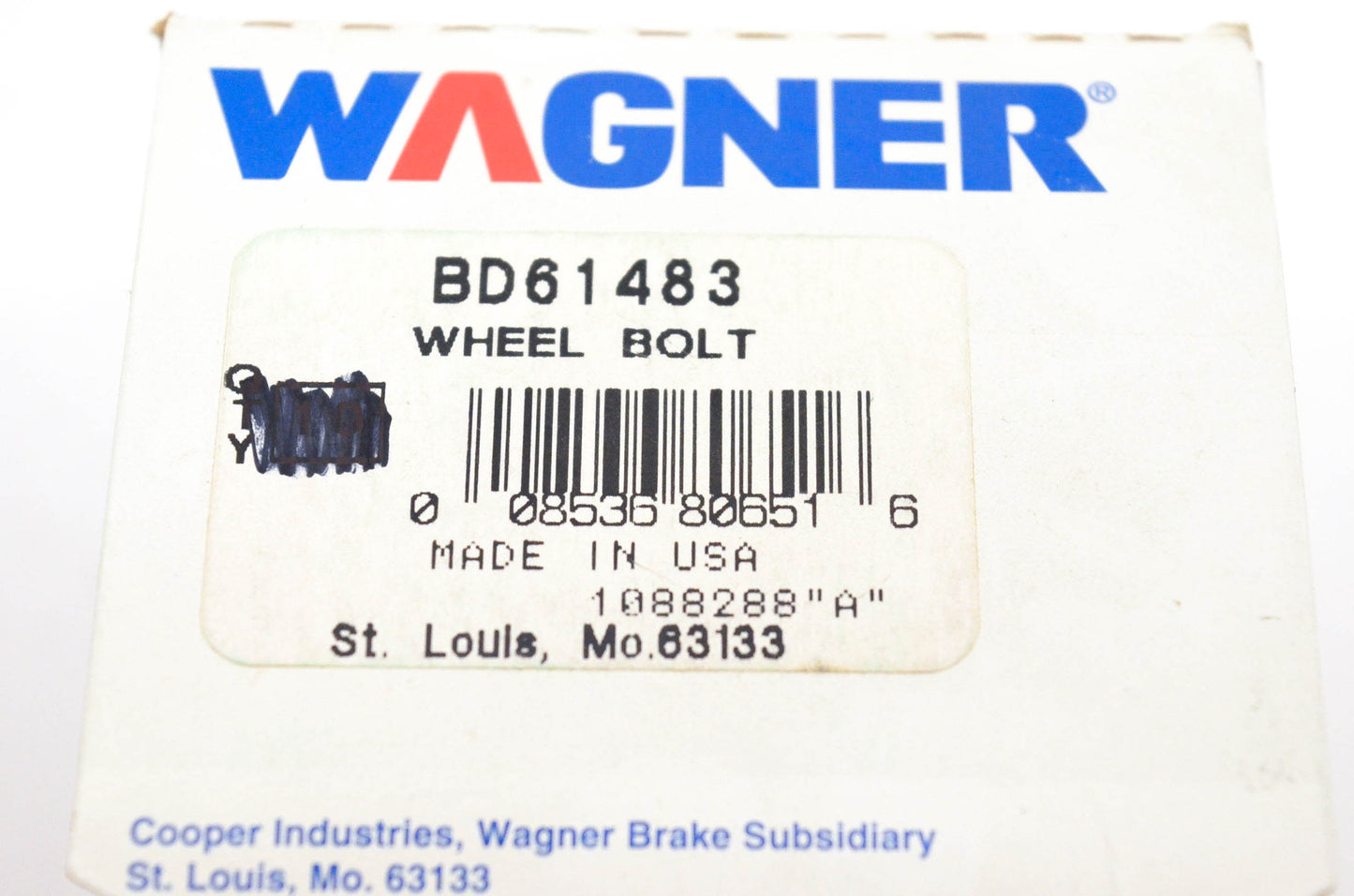 Wagner BD61483 Wheel Lug Studs Qty 9 NOS