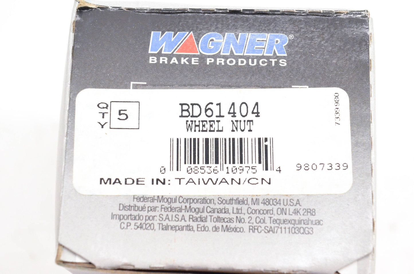 Wagner BD61404 Wheel Lug Nuts Qty 5 NOS