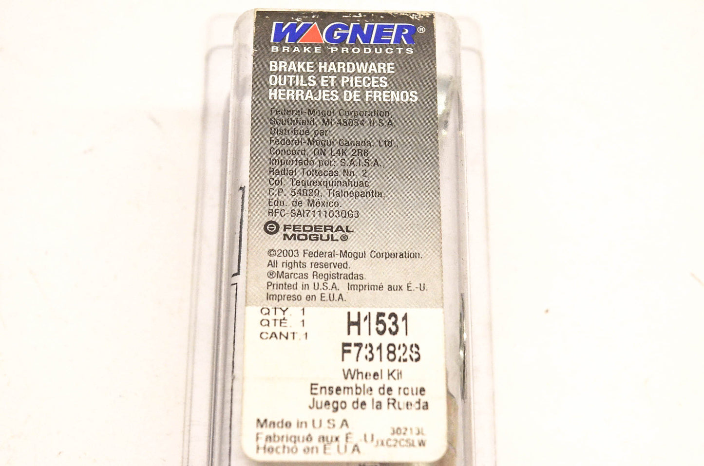 Wagner H1531, F73182S Drum Brake Adjusting Repair Kit NOS