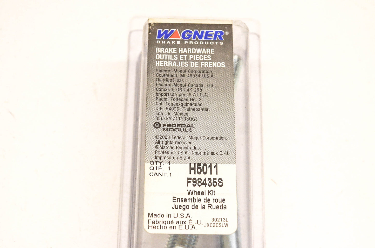 Wagner H5011, F98435S Disc Brake Caliper Guide Pins Qty 2 NOS