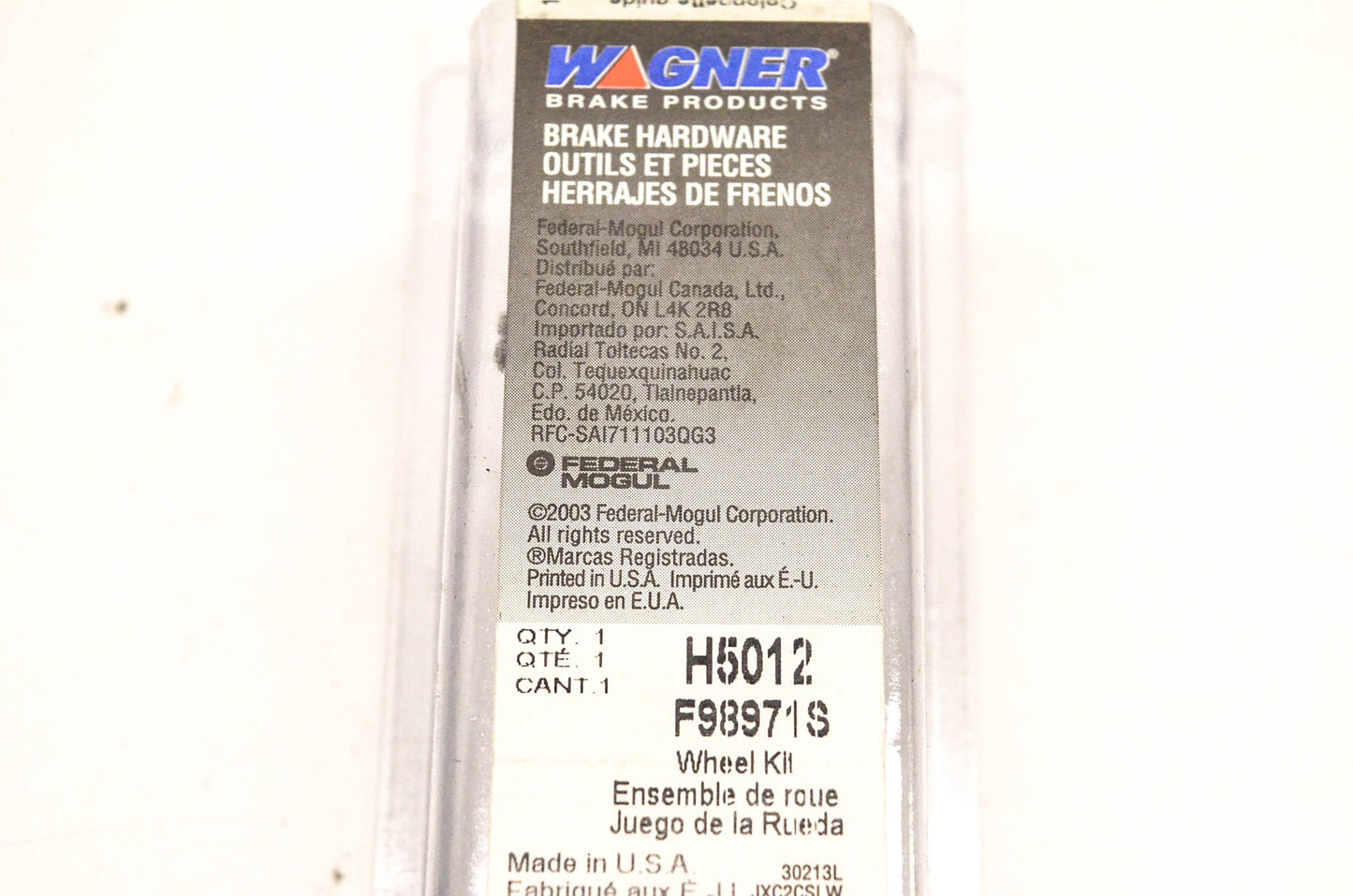 Wagner H5012, F98971S Disc Brake Caliper Bolts Qty 2 NOS