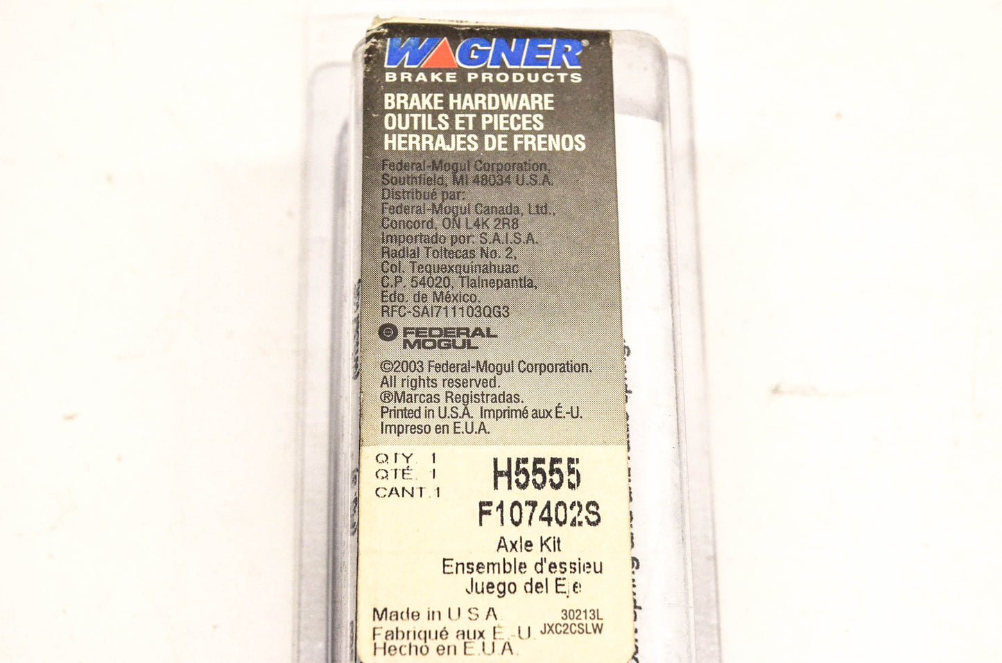 Wagner H5555, F107402S Disc Brake Hardware Kit NOS