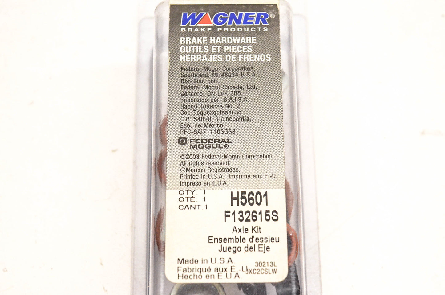 Wagner H5601, F132615S Disc Brake Hardware Kit NOS