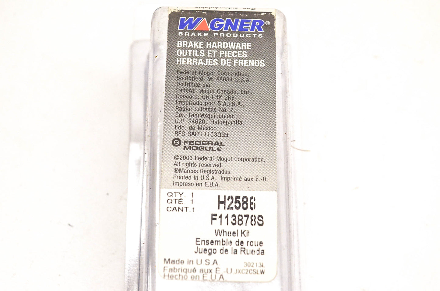 Wagner H2586, F113878S Drum Brake Self Adjuster Repair Kit NOS