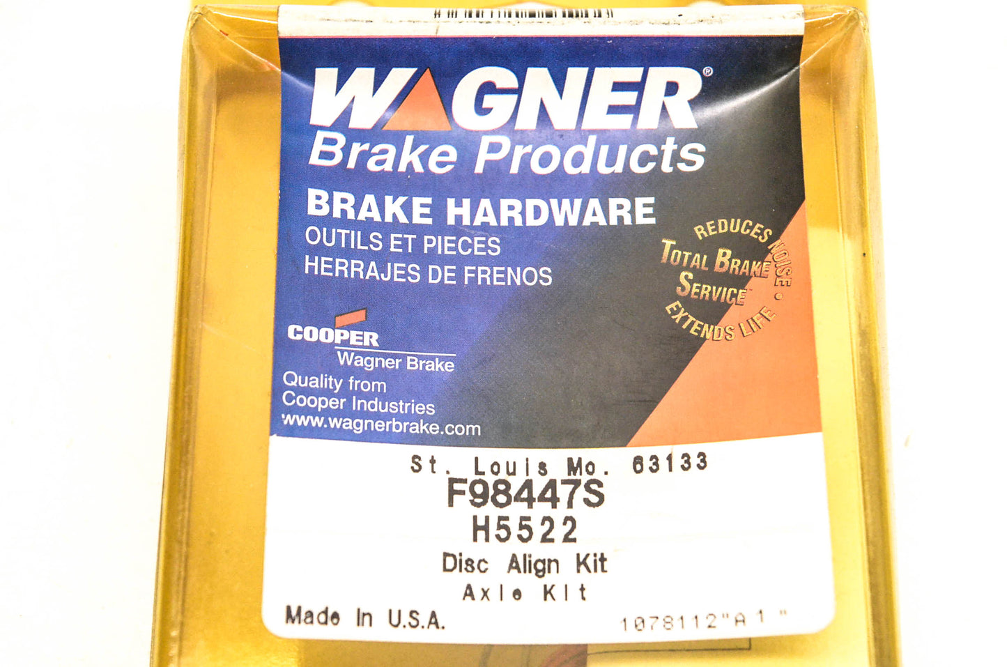 Wagner H5522, F98447S Disc Brake Align Kit NOS