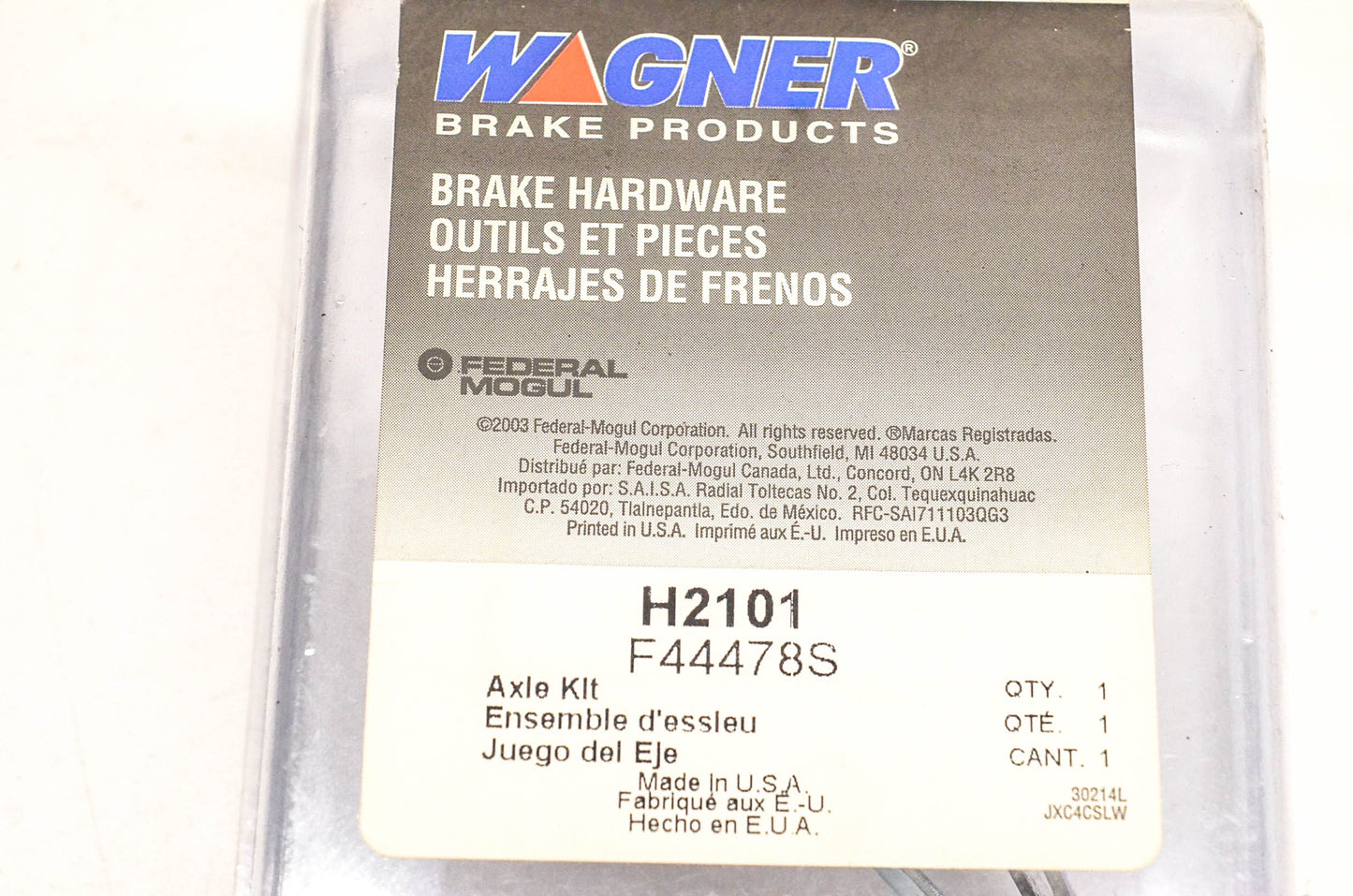 Wagner H2101, F44478S Drum Brake Self Adjuster Cable Kit NOS
