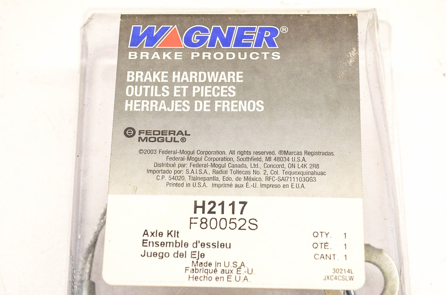 Wagner H2117, F80052S Drum Brake Self Adjuster Cable Kit NOS