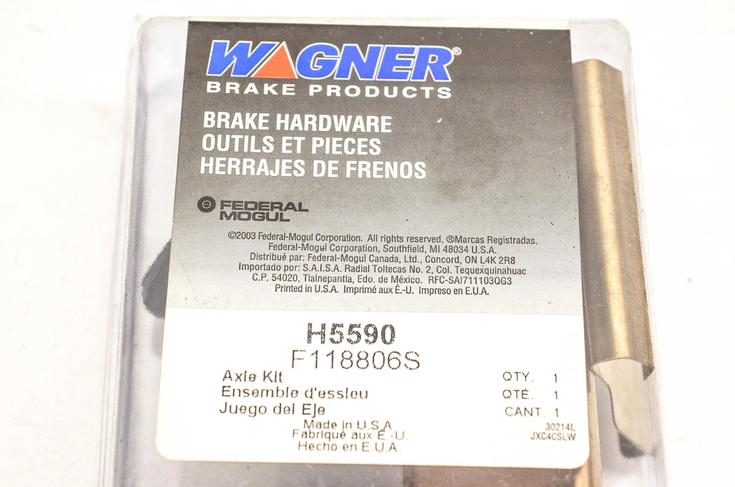 Wagner H5590, F118806S Disc Brake Hardware Kit NOS