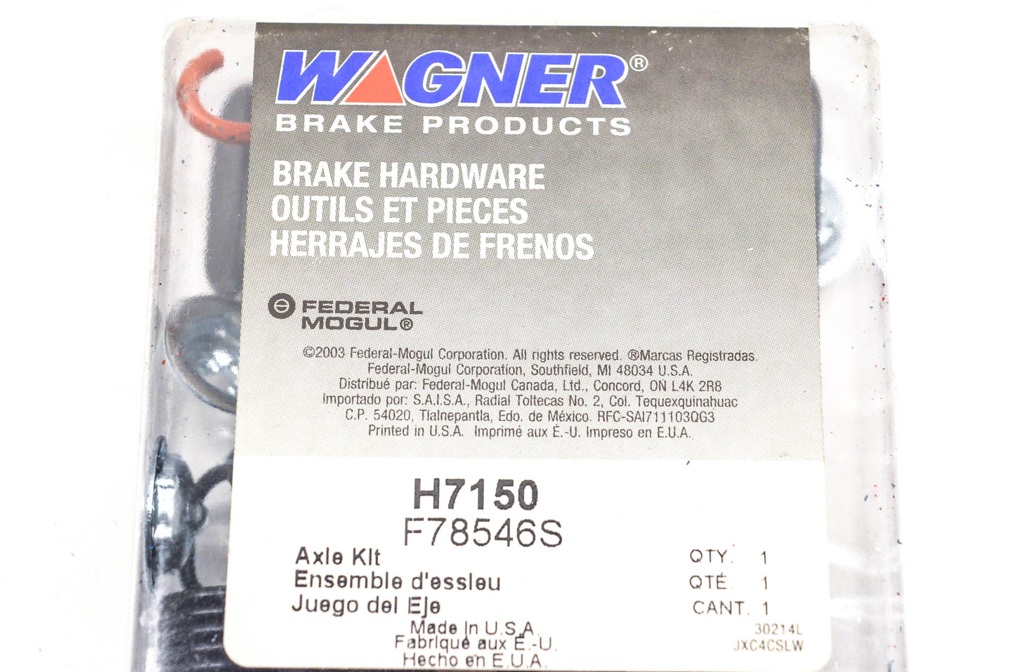 Wagner H7150, F78546S Drum Brake Hardware Kit NOS