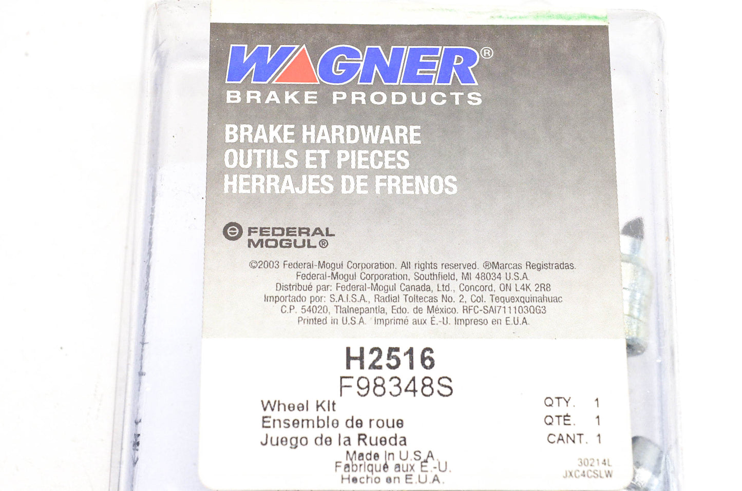 Wagner H2516, F98348S Drum Brake Self Adjusting Cable Kit NOS
