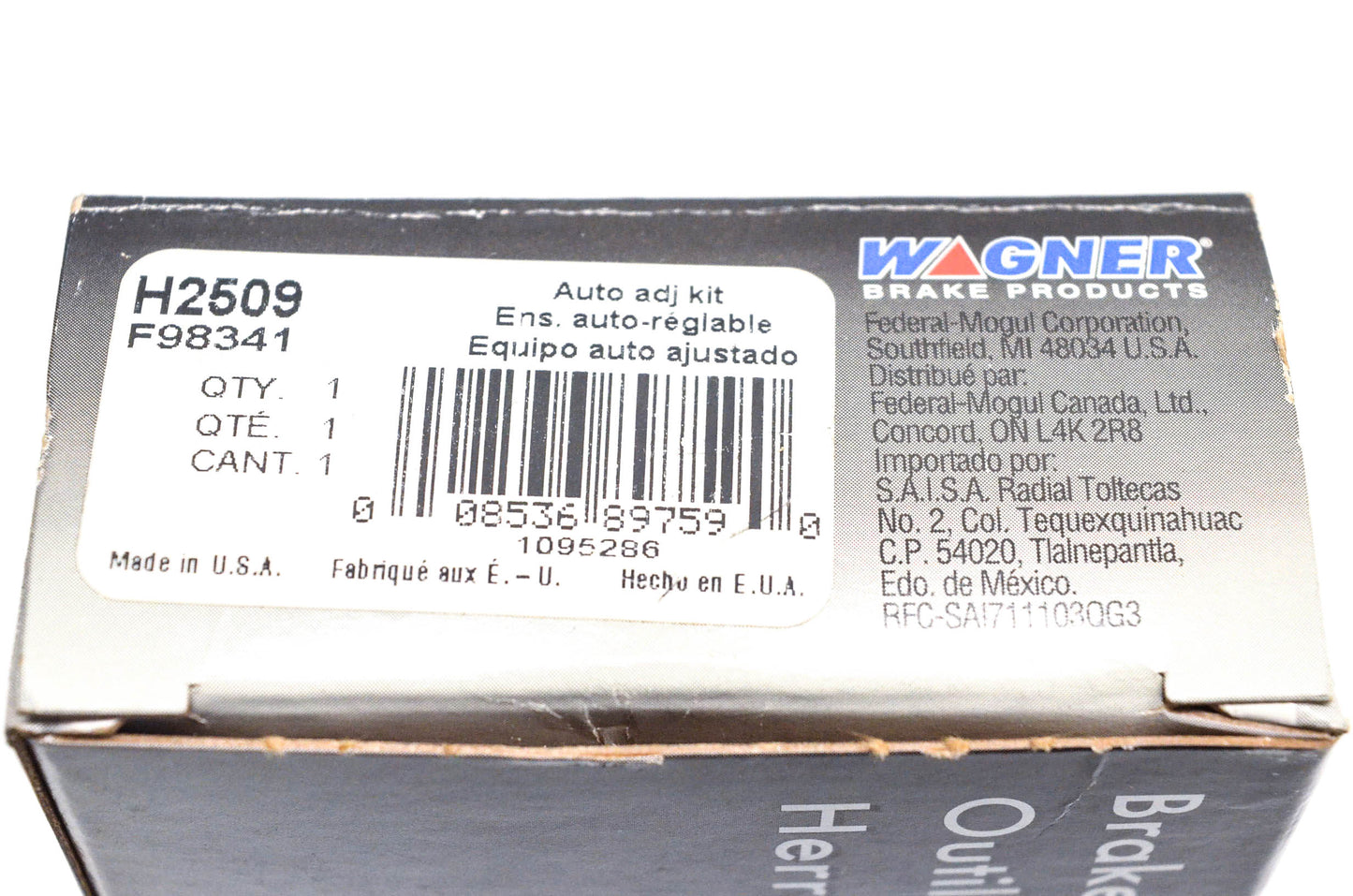 Wagner H2509, F98341 Drum Brake Self Adjusting Repair Kit NOS