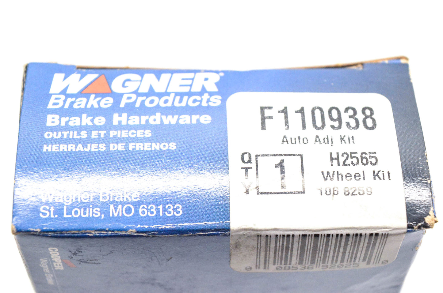 Wagner F110938, H2565 Drum Brake Self Adjusting Repair Kit NOS