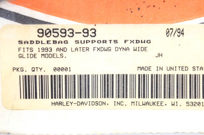 New OEM Harley-Davidson 90593-93 Saddlebag Support Kit NOS