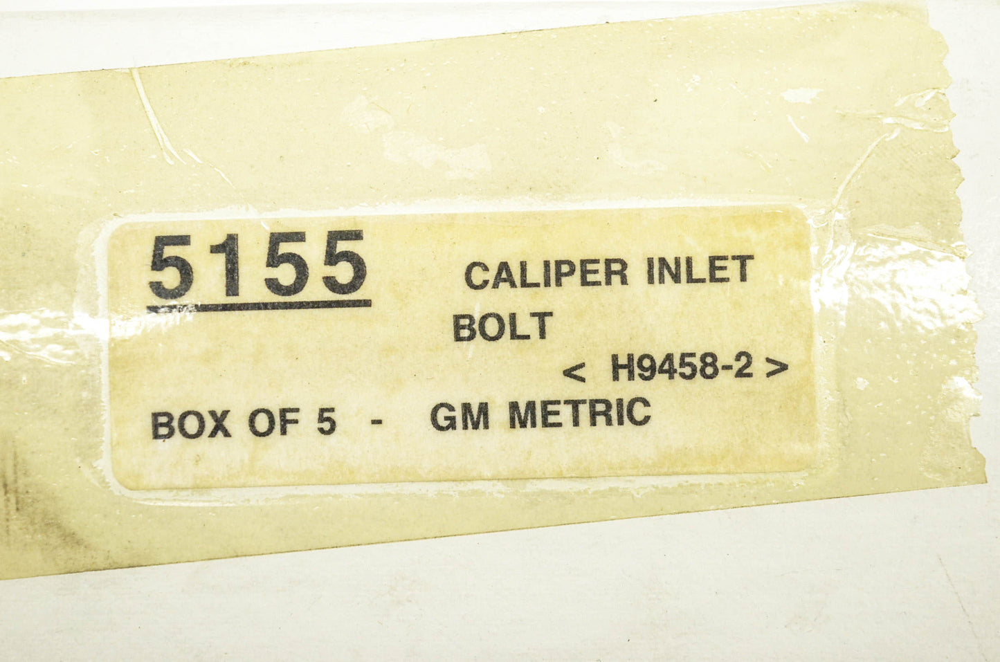 Aftermarket 5155, H9458-2 Caliper Inlet Bolts Qty 5 NOS
