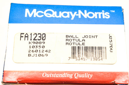McQuay-Norris FA1230, 10350, 2601242 Ball Joint Kit NOS