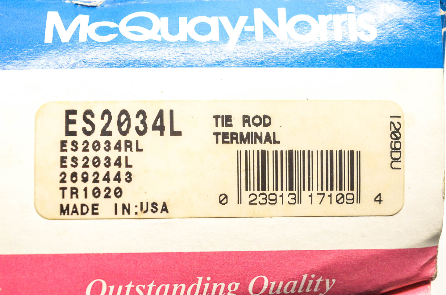 McQuay-Norris ES2034L, 2692443, TR1020 Tie Rod Kit NOS