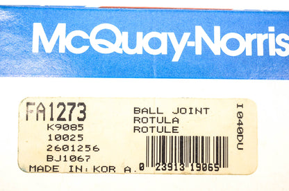 McQuay-Norris FA1273, K9085, 10025 Ball Joint Kit NOS