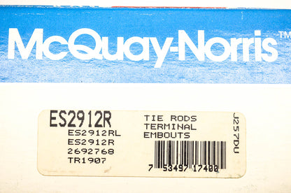 McQuay-Norris ES2912R, 2692768, TR1907 Tie Rod Kit NOS