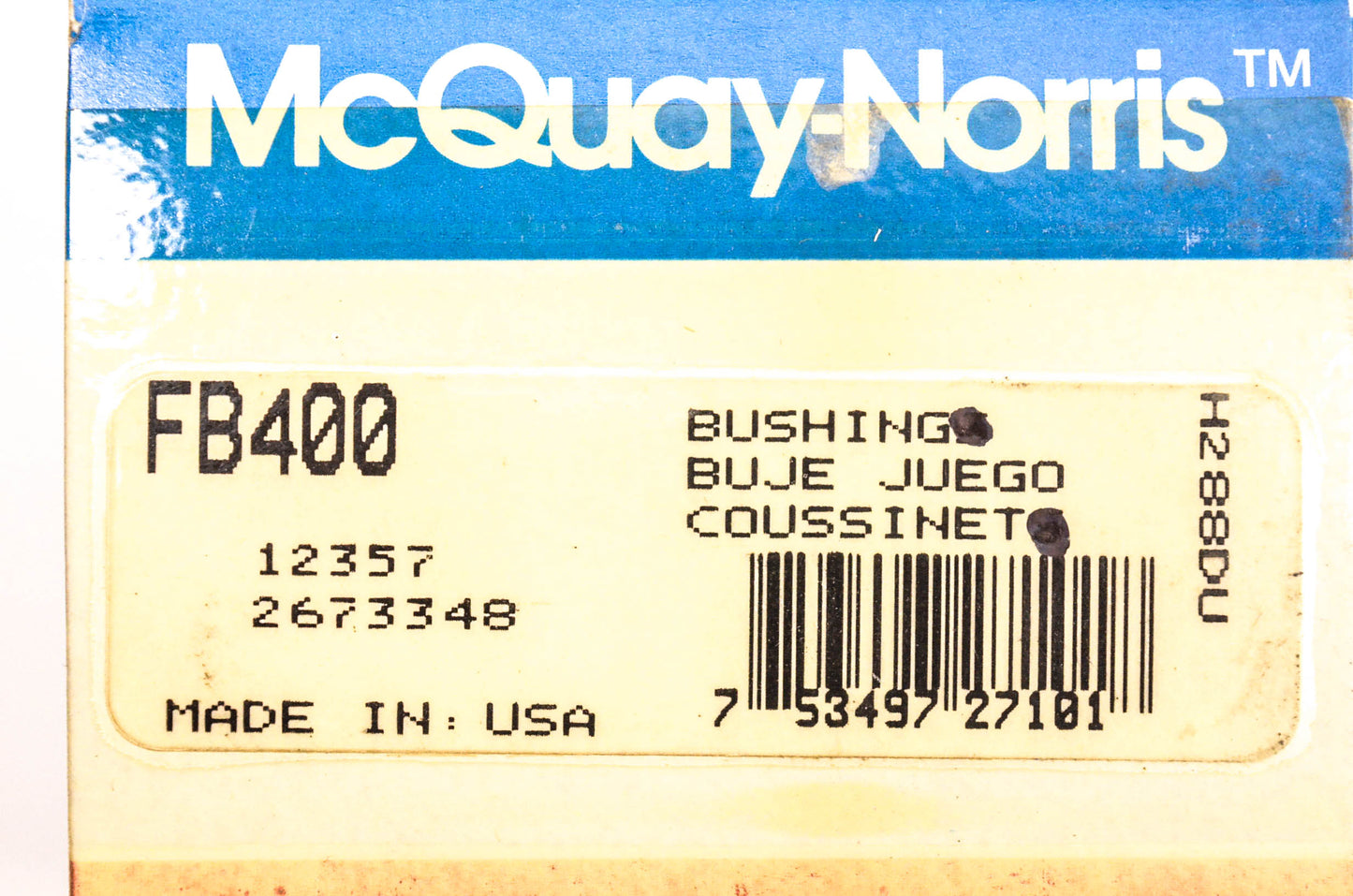 McQuay-Norris FB400, 12357, 2673348 Bushing NOS