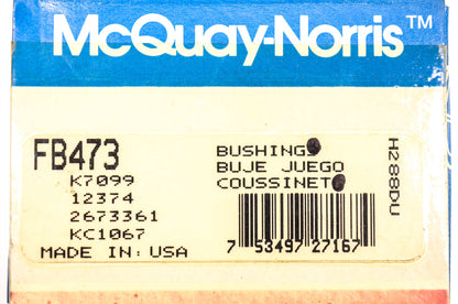 McQuay-Norris FB473, K7099, 12374 Bushing NOS