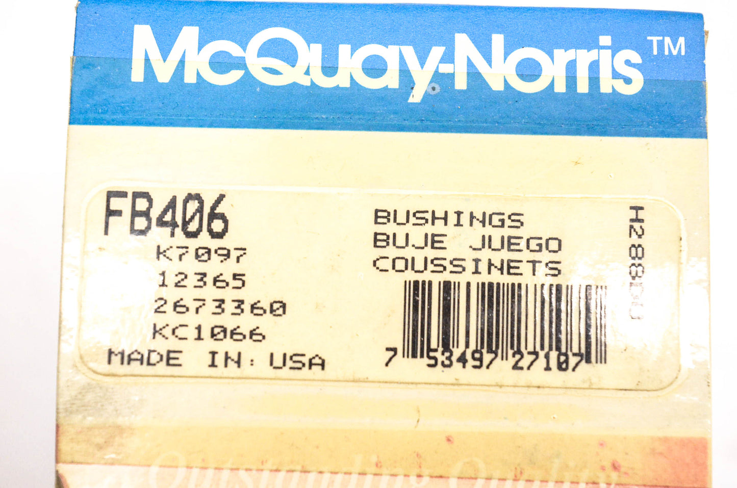 McQuay-Norris FB406, K7097, 12365 Bushing NOS