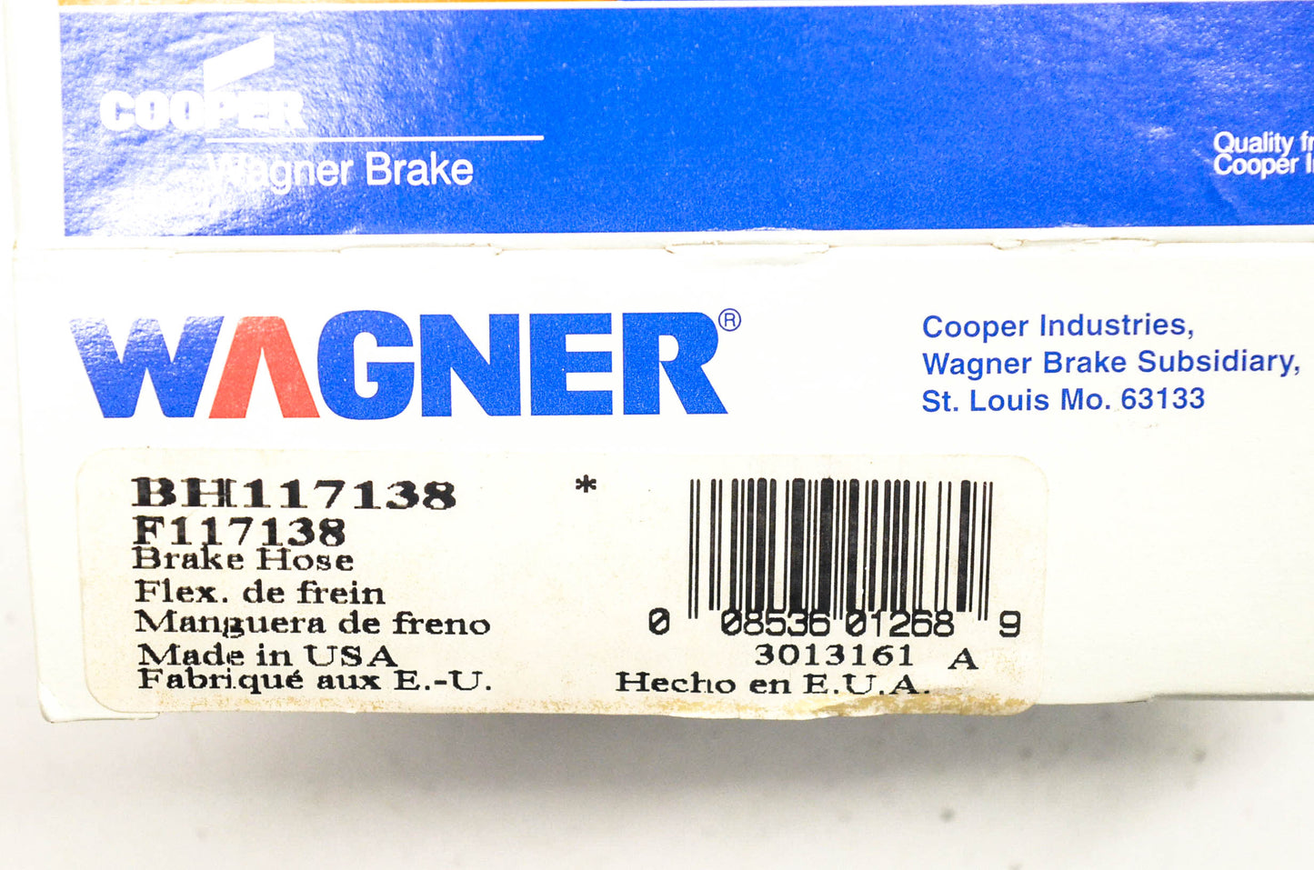 Wagner F117138, BH117138 Brake Hose NOS